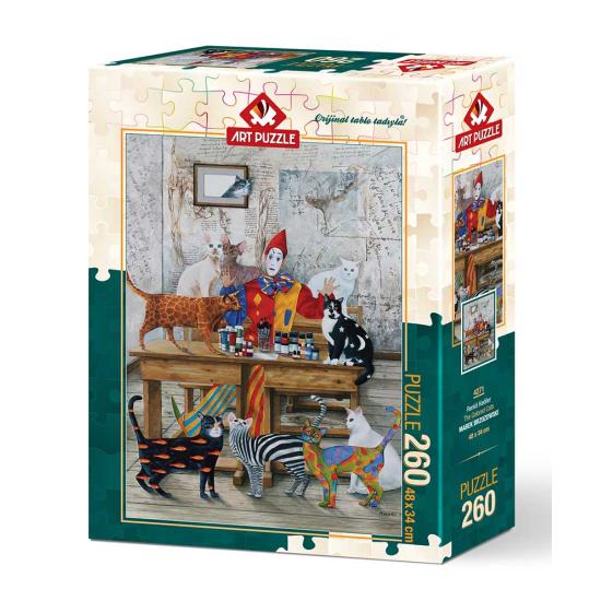 Puzzle Art Puzzle Mesa de Pintura de Gatos de 260 Piezas Puzzle Art Puzzle Mesa de Pintura de Gatos de 260 Piezas