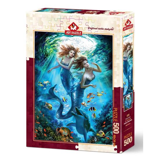 Puzzle Art Puzzle Pareja de Sirenas de 500 Piezas Puzzle Art Puzzle Pareja de Sirenas de 500 Piezas