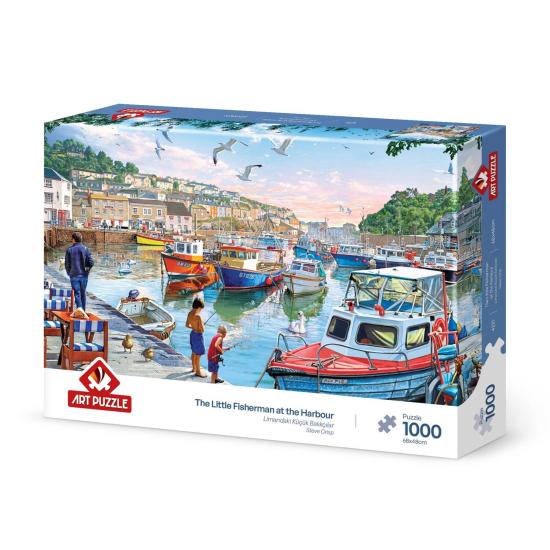 Puzzle Art Puzzle Pequeños Pescadores en el Puerto de 1000 Piez