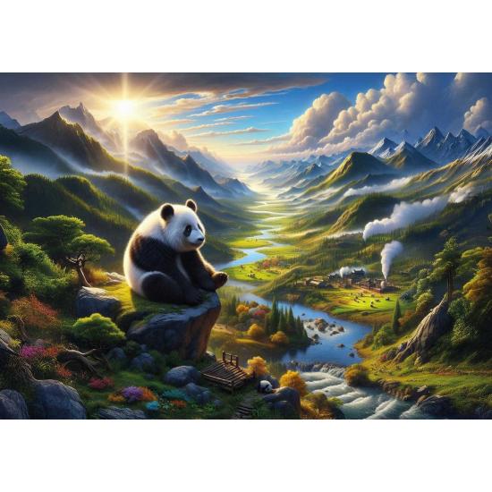 Puzzle Art Puzzle Retiro Tranquilo de Panda de 500 Piezas Puzzle Art Puzzle Retiro Tranquilo de Panda de 500 Piezas
