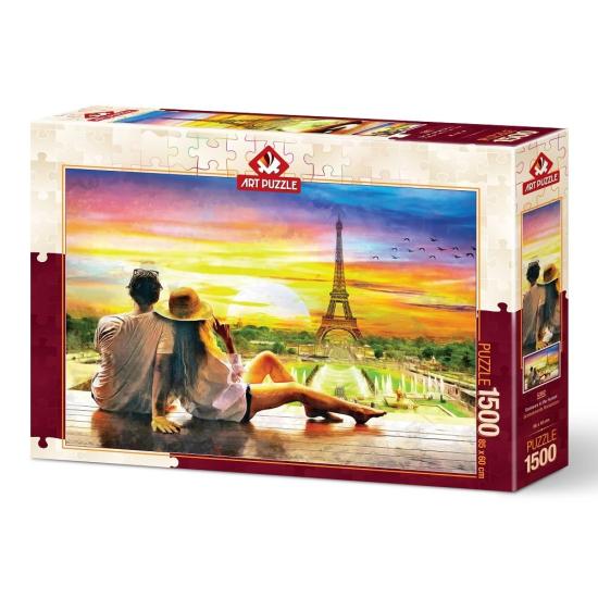 Puzzle Art Puzzle Romance al Atardecer de 1500 Piezas
