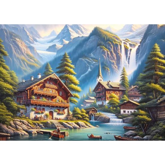 Puzzle Art Puzzle Valle de las Casas de Madera de 260 Piezas