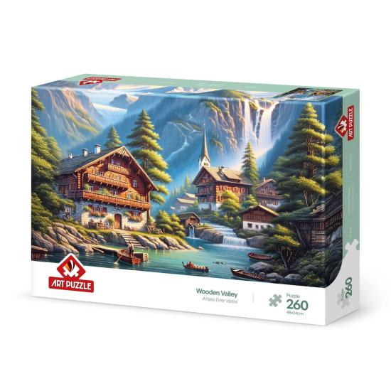 Puzzle Art Puzzle Valle de las Casas de Madera de 260 Piezas