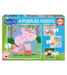 Puzzle Baby Educa Progresivo Peppa Pig 6-9-12-16 Pzs