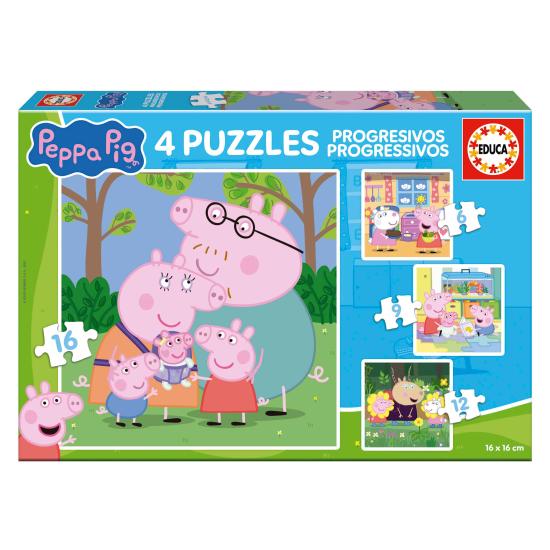 Puzzle Baby Educa Progresivo Peppa Pig 6-9-12-16 Pzs