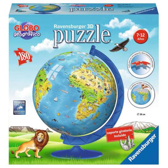 Puzzle Ball 3D Ravensburger Globo Geográfico de 180 Pzs