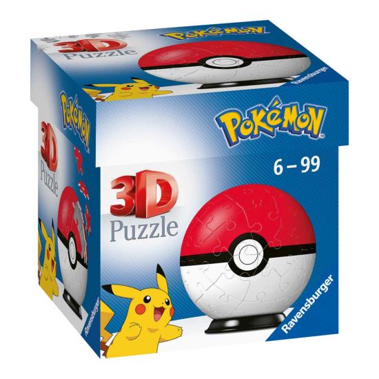Puzzle Ball 3D Ravensburger Pokemon Pokeball de 55 Piezas Puzzle Ball 3D Ravensburger Pokemon Pokeball de 55 Piezas