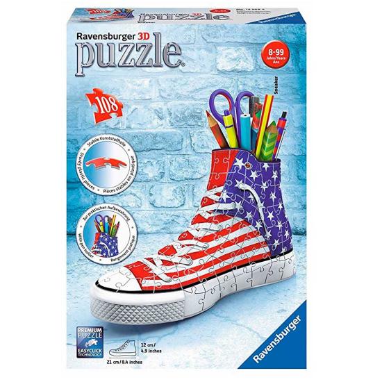 Puzzle Ball 3D Ravensburger Sneaker American Style de 108 Pieza Puzzle Ball 3D Ravensburger Sneaker American Style de 108 Pieza