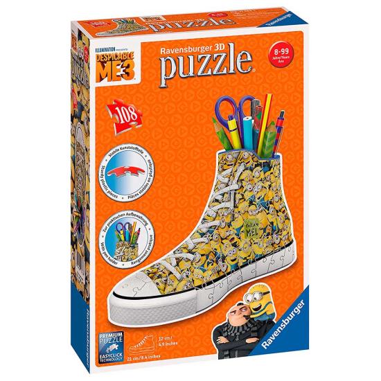 Puzzle Ball 3D Ravensburger Sneaker Minions Lapicero de 108 Pie