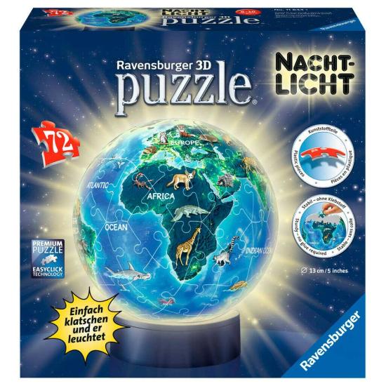 Puzzle Ball Lámpara Ravensburger La Tierra 3D 72 Piezas Puzzle Ball Lámpara Ravensburger La Tierra 3D 72 Piezas