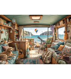 Puzzle Bluebird Acampada en la Costa de 1000 Piezas