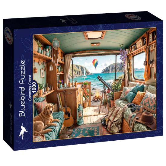 Puzzle Bluebird Acampada en la Costa de 1000 Piezas