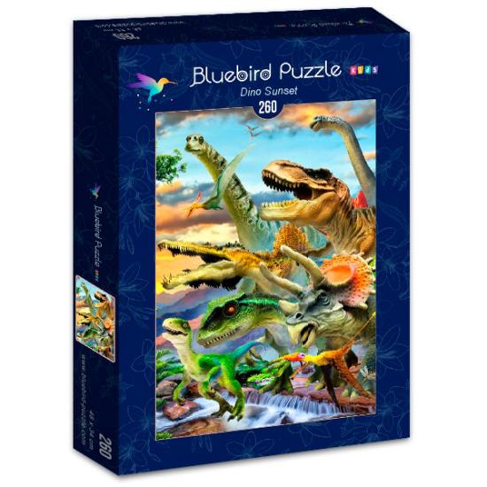 Puzzle Bluebird Atardecer Dino de 260 Piezas
