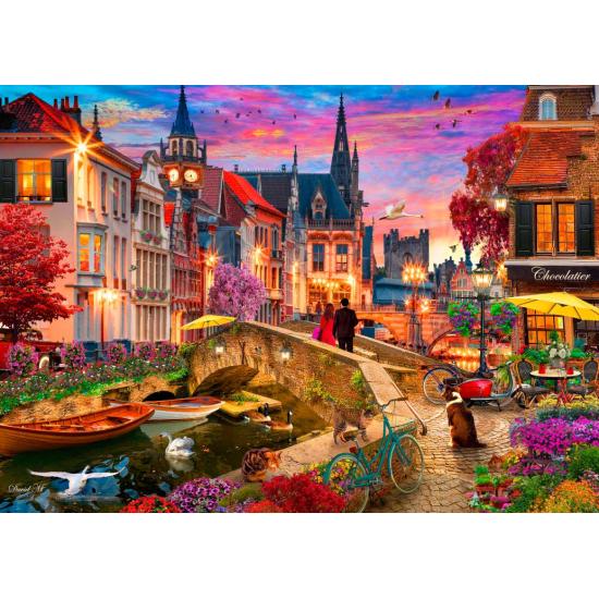 Puzzle Bluebird Atardecer En El Canal de 500 Piezas