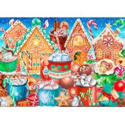 Puzzle Bluebird Bastones de Caramelo Y Cacao 500 Piezas