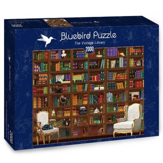 Puzzle Bluebird Biblioteca Vintage de 2000 Piezas