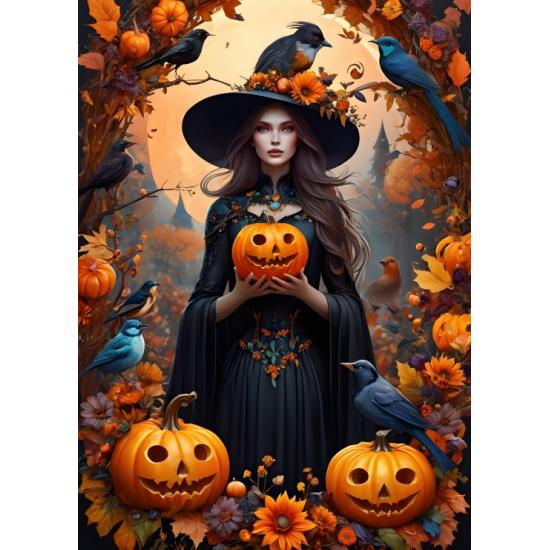 Puzzle Bluebird Bruja de Halloween de 500 Piezas Puzzle Bluebird Bruja de Halloween de 500 Piezas