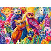 Puzzle Bluebird Búhos Coloridos de 4000 Piezas