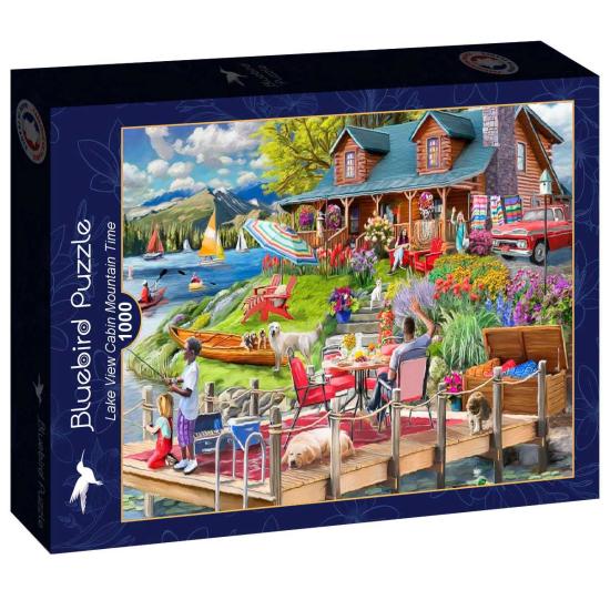 Puzzle Bluebird Cabaña con Vista al Lago de Montaña de 1000 Piez