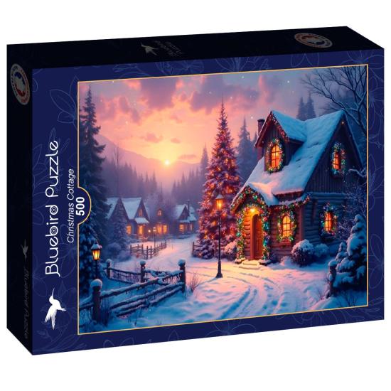 Puzzle Bluebird Cabaña en Navidad 500 Piezas