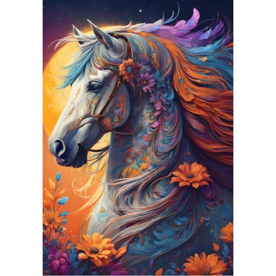 Puzzle Bluebird Caballo Floral de 1000 Piez