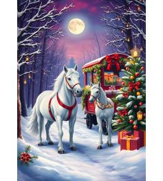 Puzzle Bluebird Caballos en Navidad XXL de 300 Piezas