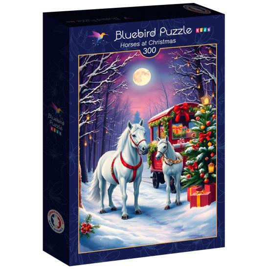Puzzle Bluebird Caballos en Navidad XXL de 300 Piezas