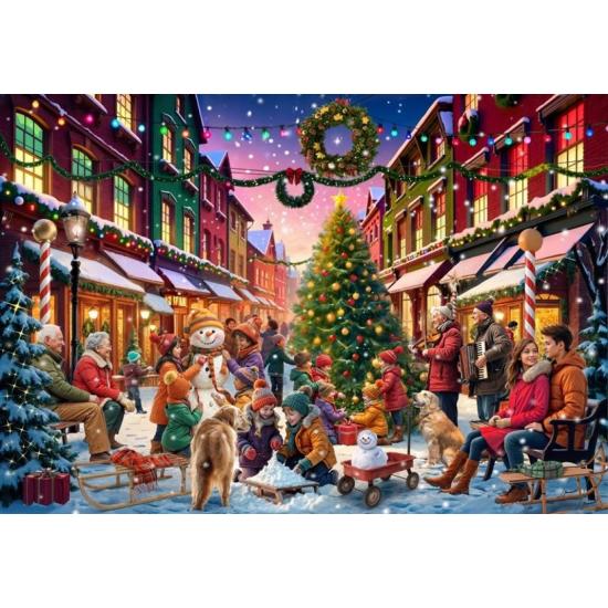 Puzzle Bluebird Calle De Navidad de 1000 Piezas