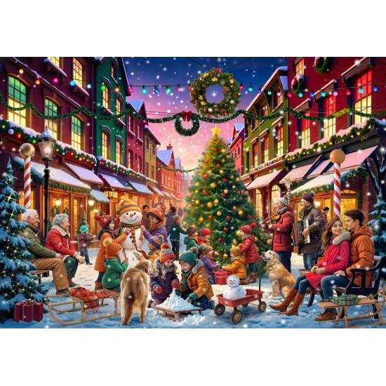 Puzzle Bluebird Calle en Navidad de 2000 Piezas