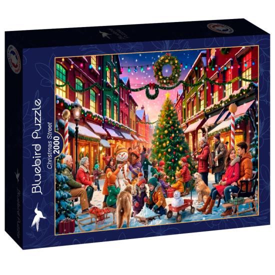 Puzzle Bluebird Calle en Navidad de 2000 Piezas