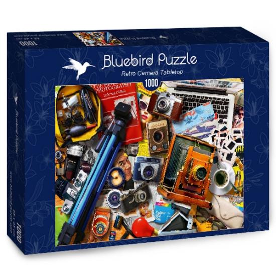 Puzzle Bluebird Cámaras Retro y Portátil de 1000 Piezas Puzzle Bluebird Cámaras Retro y Portátil de 1000 Piezas