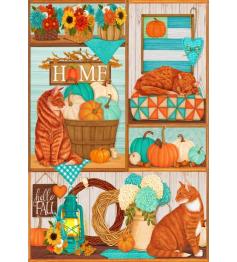 Puzzle Bluebird Campo De Calabazas de 1000 Piezas