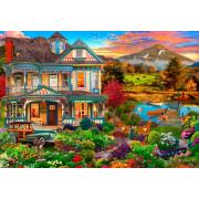Puzzle Bluebird Casa De Campo Con Jardín de 1000 Piezas