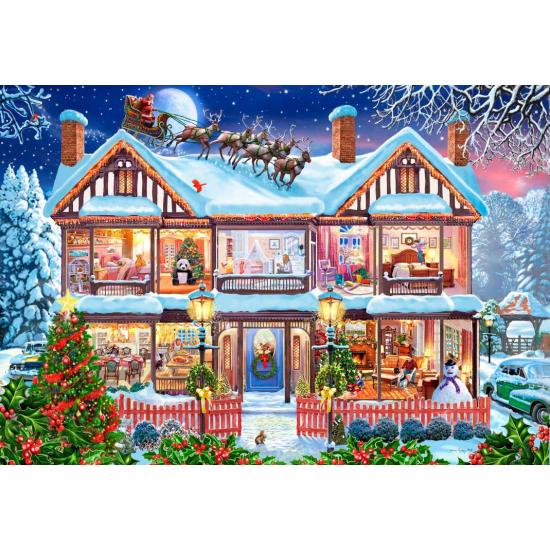 Puzzle Bluebird Casa en Navidad de 1000 Piezas