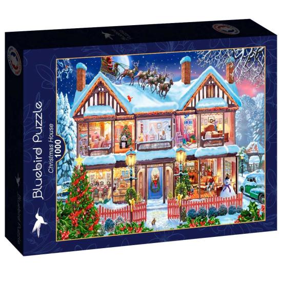 Puzzle Bluebird Casa en Navidad de 1000 Piezas