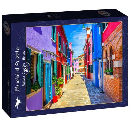 Puzzle Bluebird Casas de Colores, Burano de 500 Piezas