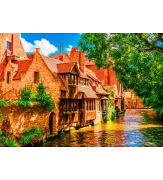 Puzzle Bluebird Casco Antiguo de Brujas, Bélgica de 1500 Piezas