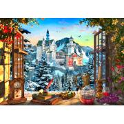 Puzzle Bluebird Castillo de Montaña de 1000 Piezas