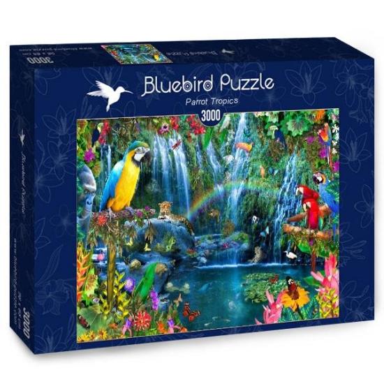 Puzzle Bluebird Loros en el Trópico de 3000 Piezas