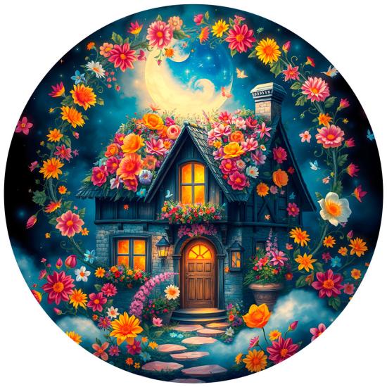 Puzzle Bluebird Circular La Cabaña De Las Flores de 501 Pzs