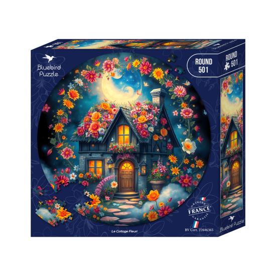 Puzzle Bluebird Circular La Cabaña De Las Flores de 501 Pzs