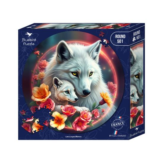 Puzzle Bluebird Circular Los Lobos Blancos de 501 Piezas