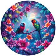 Puzzle Bluebird Circular Pájaros En La Rama de 501 Pzs