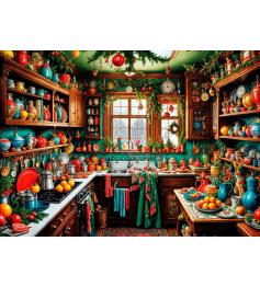 Puzzle Bluebird Cocina Campestre Navideña de 1500 Piezas