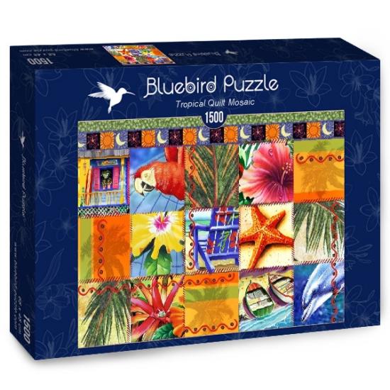 Puzzle Bluebird Colcha Mosaico Tropical de 1500 Piezas Puzzle Bluebird Colcha Mosaico Tropical de 1500 Piezas
