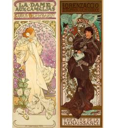 Puzzle Bluebird Collage Alfons Mucha de 500 Piezas