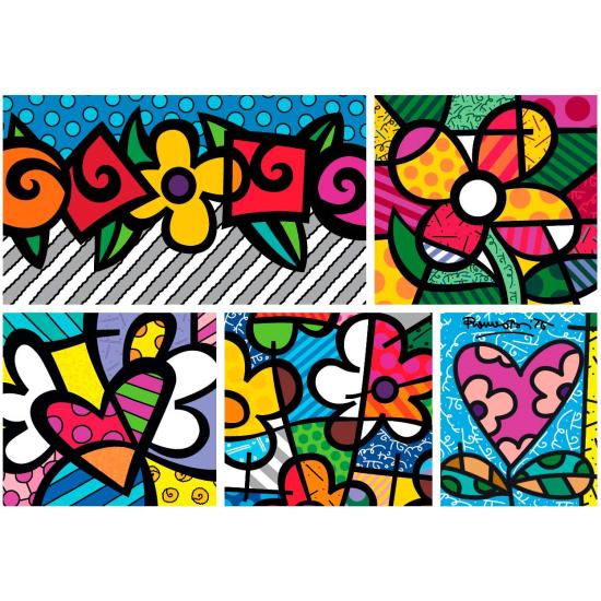 Puzzle Bluebird Collage de Corazones y Flores de 1500 Piezas Puzzle Bluebird Collage de Corazones y Flores de 1500 Piezas
