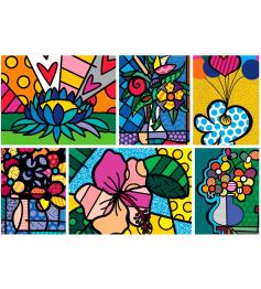 Puzzle Bluebird Collage de Flores de 2000 Piezas