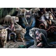 Puzzle Bluebird Collage de Lobos de 1500 Piezas