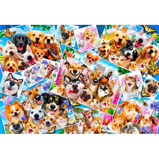 Puzzle Bluebird Collage de Selfies de Mascotas 260 Pzs Puzzle Bluebird Collage de Selfies de Mascotas 260 Pzs